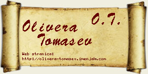 Olivera Tomašev vizit kartica